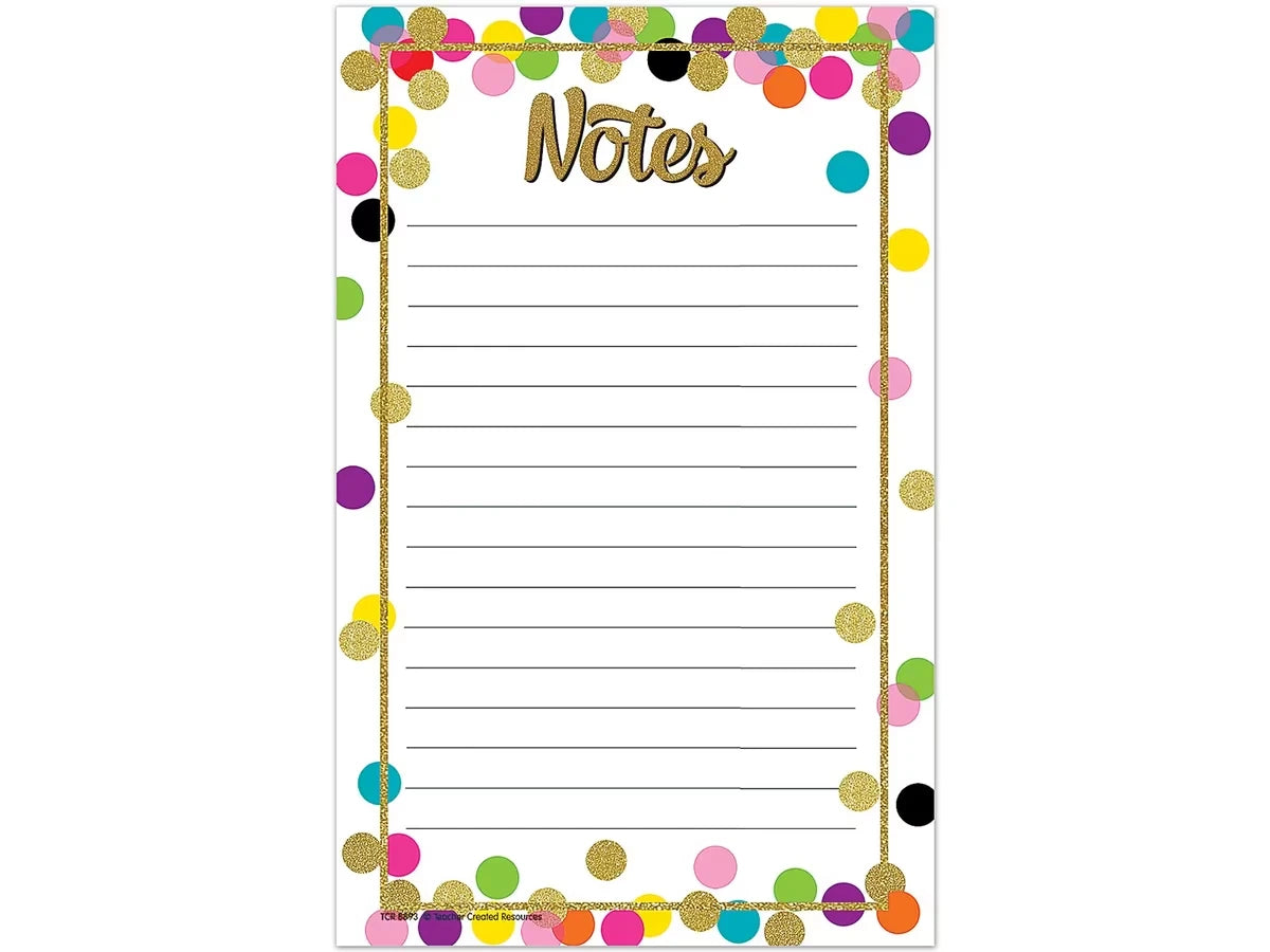 Confetti Notepad - US 1252