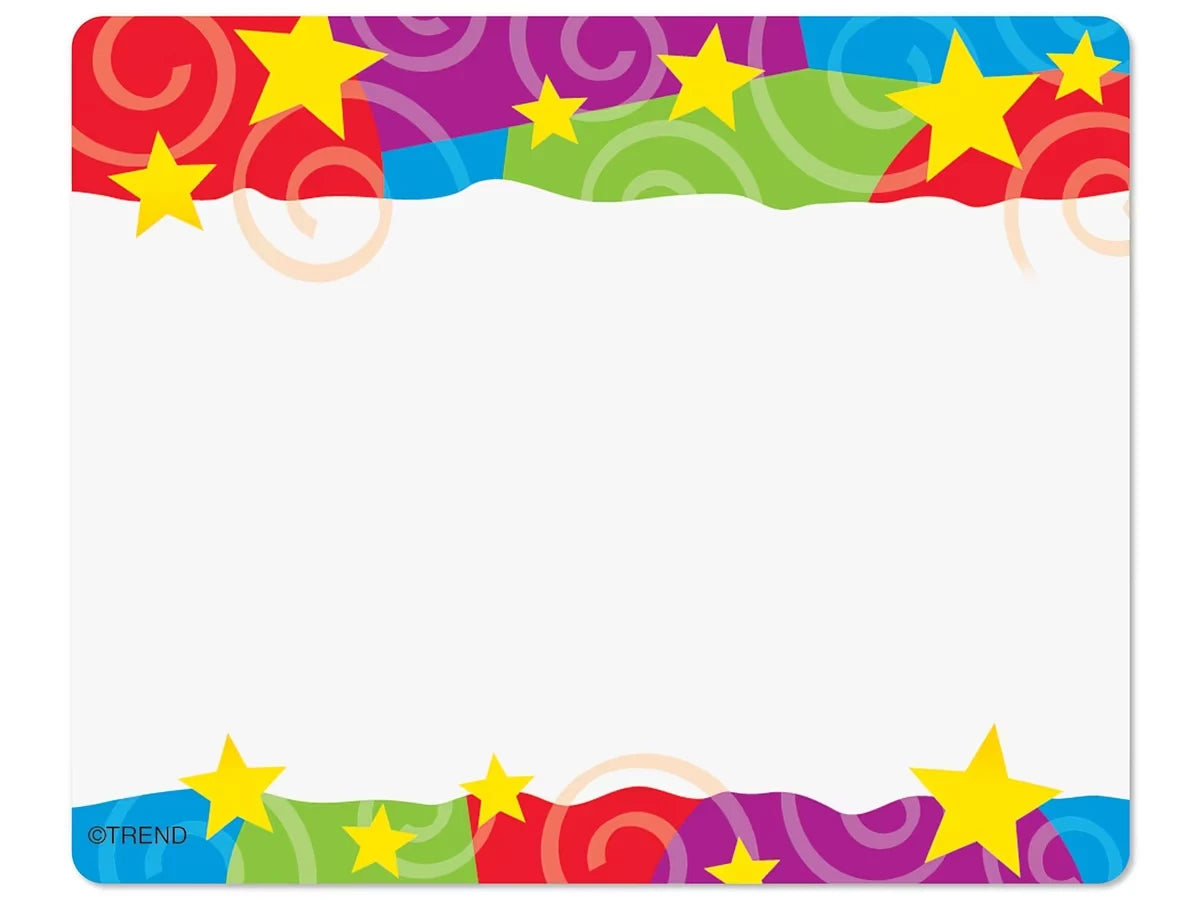 Stars ’n’ Swirls Name Tags - US 6597