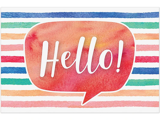 Watercolor Hello Postcards - US 3164