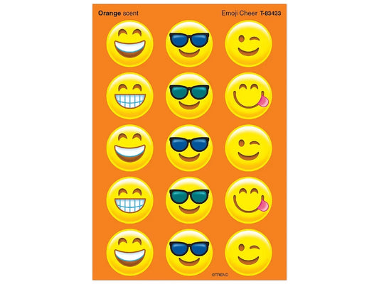 Emoji Cheer Orange-Scented Stickers - US 8259