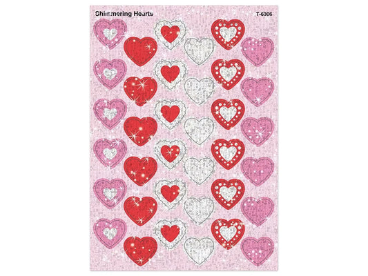 Shimmering Heart Sparkle Stickers - US 8303