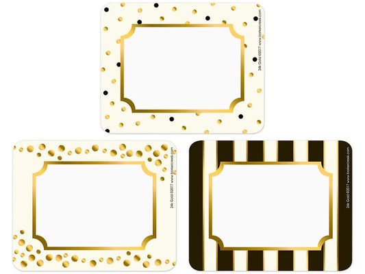 Gold Foil Name Tags - Variety Pack - US 4720