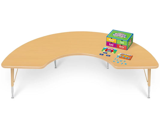 Natural Adjustable Group Tables - US 6607