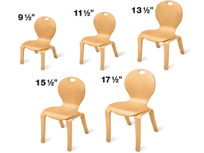 Classic Birch Classroom Stacking Chairs - US 5052