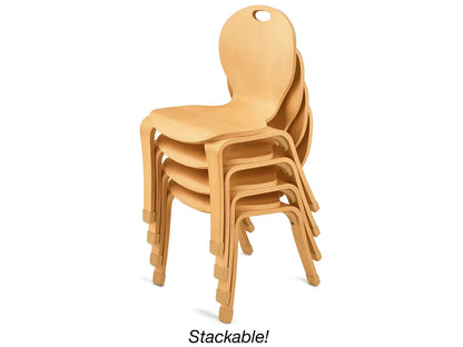 Classic Birch Classroom Stacking Chairs - US 5052