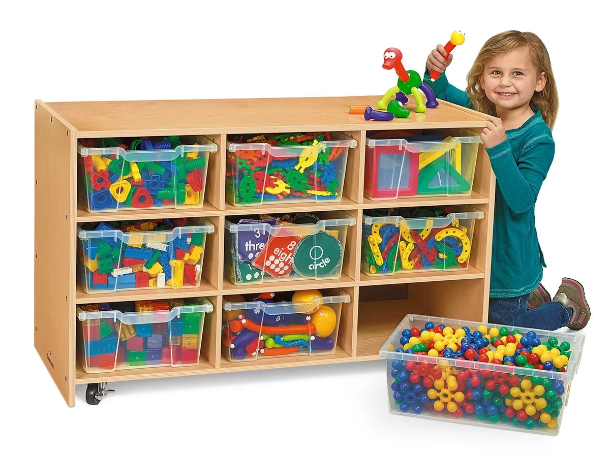 Classic Birch Big Bins See-Inside Storage Unit - 9 Cubby - US 6347