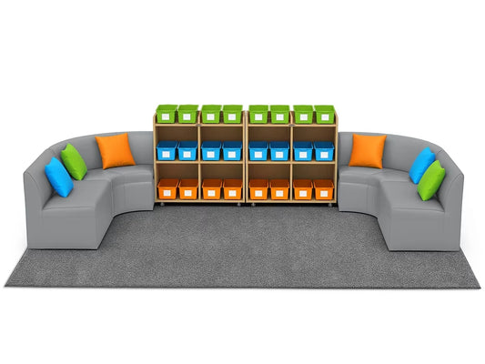 Flex-Space Comfy Couch Reading & Research Zone - US 9823