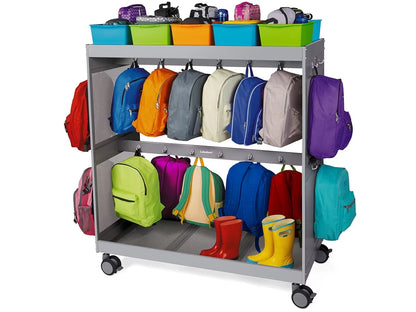 Flex-Space Student Storage Backpack Cart - Gray - US 6567
