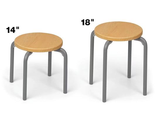 Flex-Space Premium Stacking Stools - Maple - US 6600