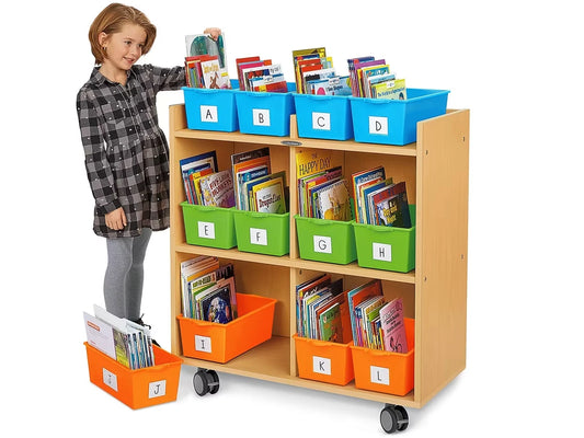 Flex-Space Mobile Book Bin Storage Center - Maple - US 1385