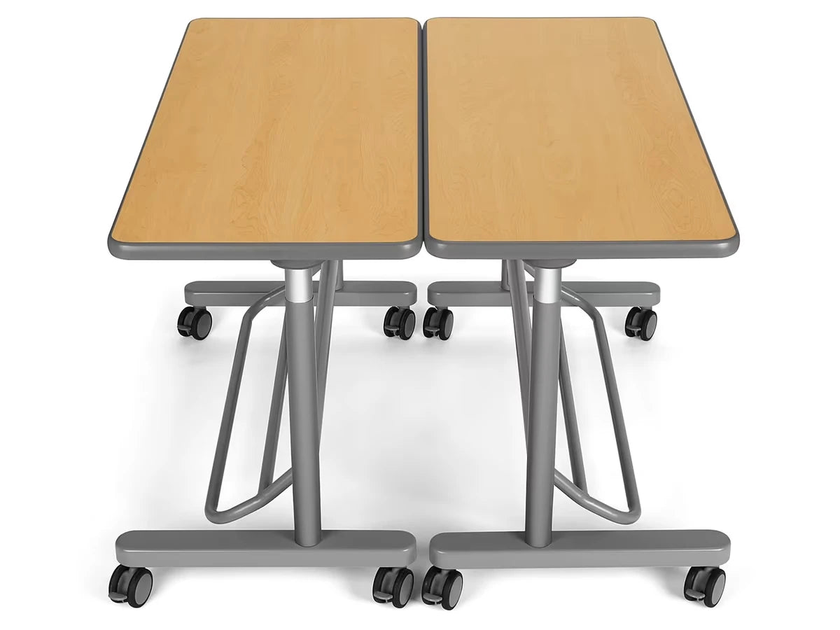 Flex-Space Mobile Standing Desk for Two - Maple - US 6913