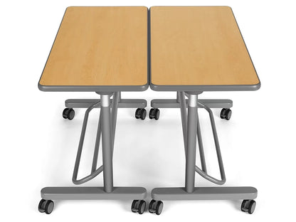 Flex-Space Mobile Standing Desk for Two - Maple - US 6913