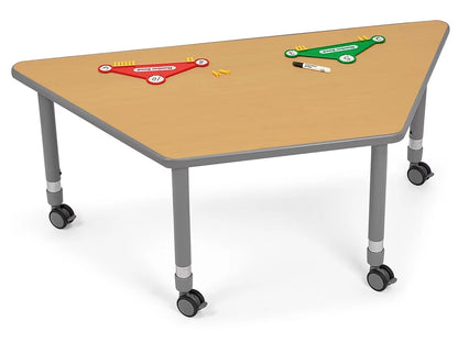 Flex-Space Mobile Trapezoid Table - Maple - US 6755