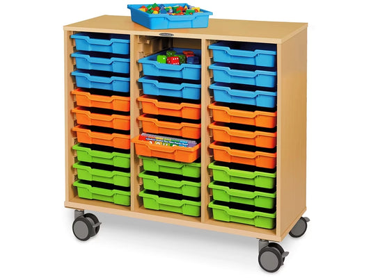 Flex-Space Mobile 27-Tray Storage Center - Maple - US 5900