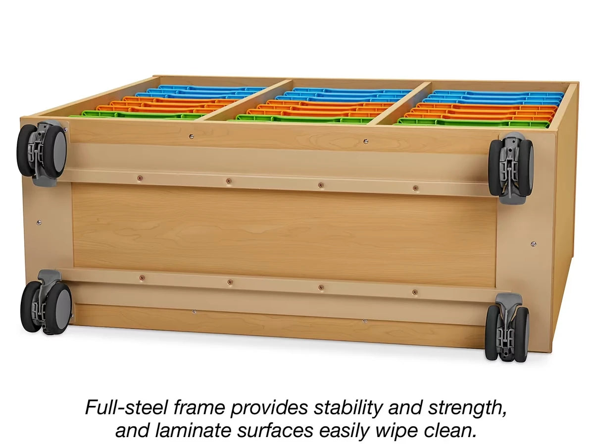 Flex-Space Mobile 27-Tray Storage Center - Maple - US 5900