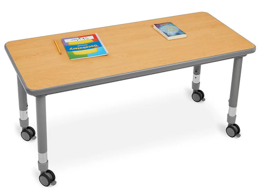 Flex-Space Mobile Student Desk for Two - Maple - US 9584