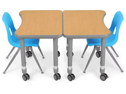 Flex-Space Mobile Student Desk - Maple - US 9412