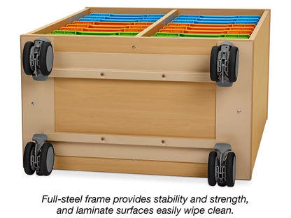 Flex-Space Mobile 18-Tray Storage Center - Maple - US 8191