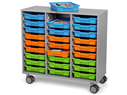 Flex-Space Mobile 27-Tray Storage Center - Gray - US 2527