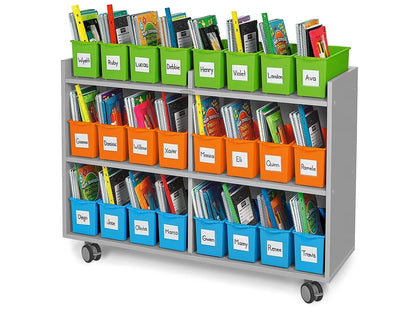 Flex-Space Mobile Storage Bin Center for 24 Students - Gray - US 9147