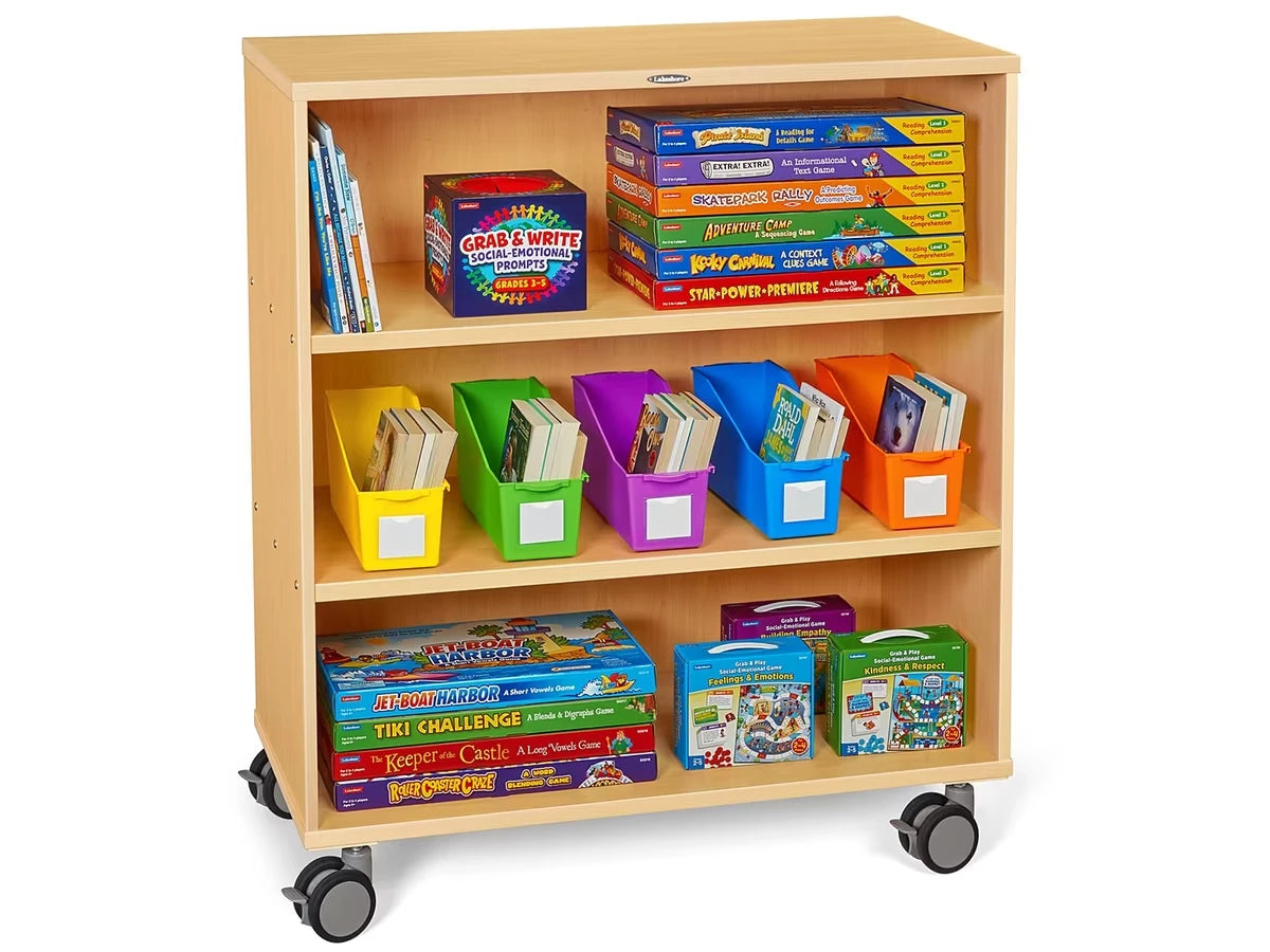 Flex-Space Mobile 3-Shelf All-Purpose Storage Unit - Maple - US 7958