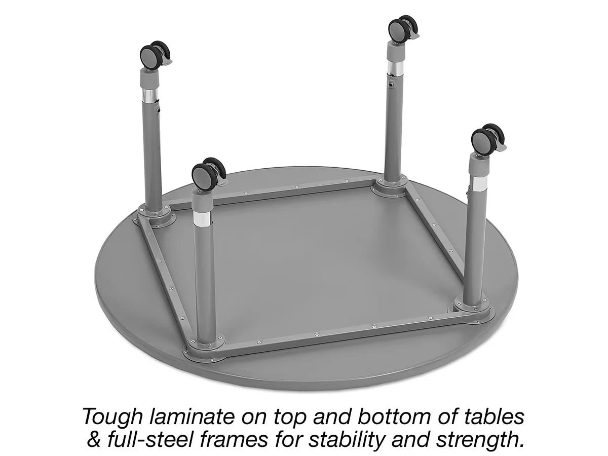 Flex-Space Mobile Round Tables - Maple - US 7303