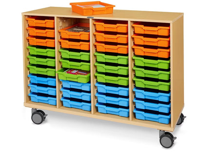 Flex-Space Mobile 36-Tray Storage Center - Maple - US 7629