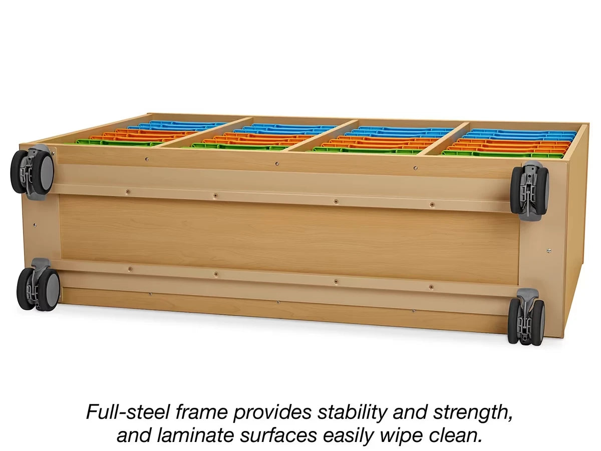 Flex-Space Mobile 36-Tray Storage Center - Maple - US 7629