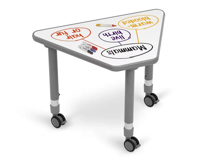 Flex-Space Write & Wipe Mobile Wedge Student Desk - US 4407
