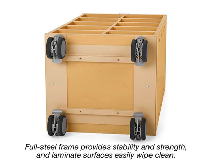 Flex-Space Mobile Clear-View 10-Bin Storage Center - Maple - US 7534