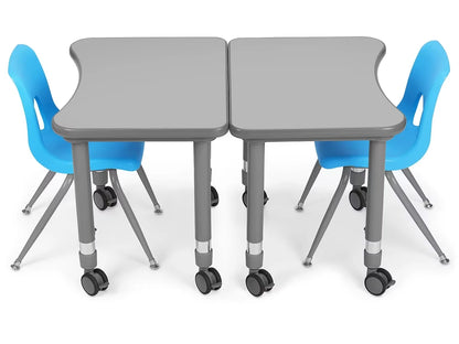 Flex-Space Mobile Student Desk - Gray - US 6401