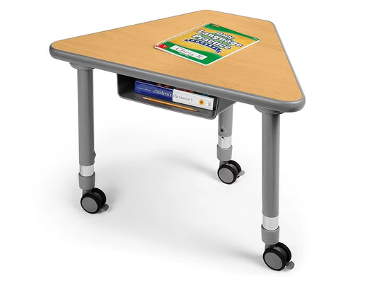Flex-Space Mobile Wedge Student Desk with Book Box - Maple - US 6503