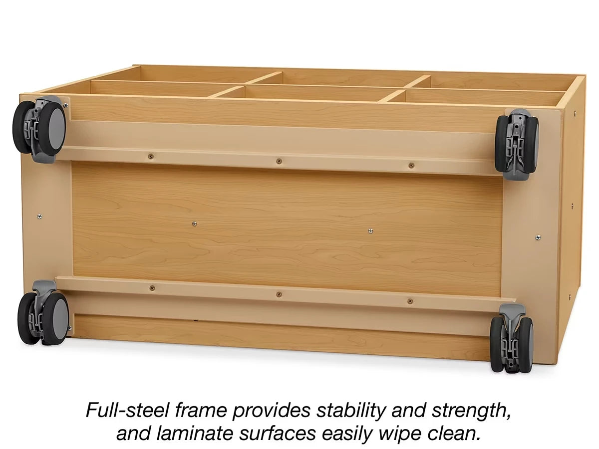 Flex-Space Mobile 6-Cubby Storage Unit - Maple - US 7872