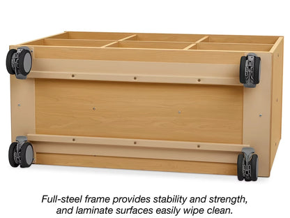 Flex-Space Mobile 6-Cubby Storage Unit - Maple - US 7872