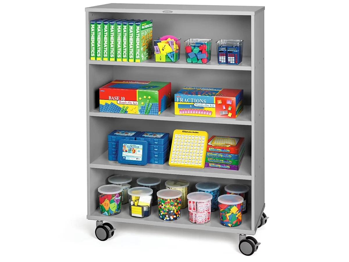 Flex-Space Mobile 4-Shelf All-Purpose Storage Unit - Gray - US 9698