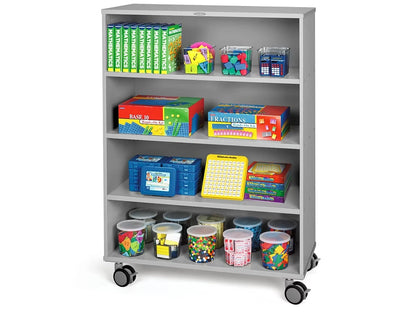 Flex-Space Mobile 4-Shelf All-Purpose Storage Unit - Gray - US 9698