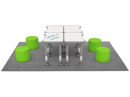 Flex-Space Comfy Seat Write & Wipe Desk Zone - US 7463