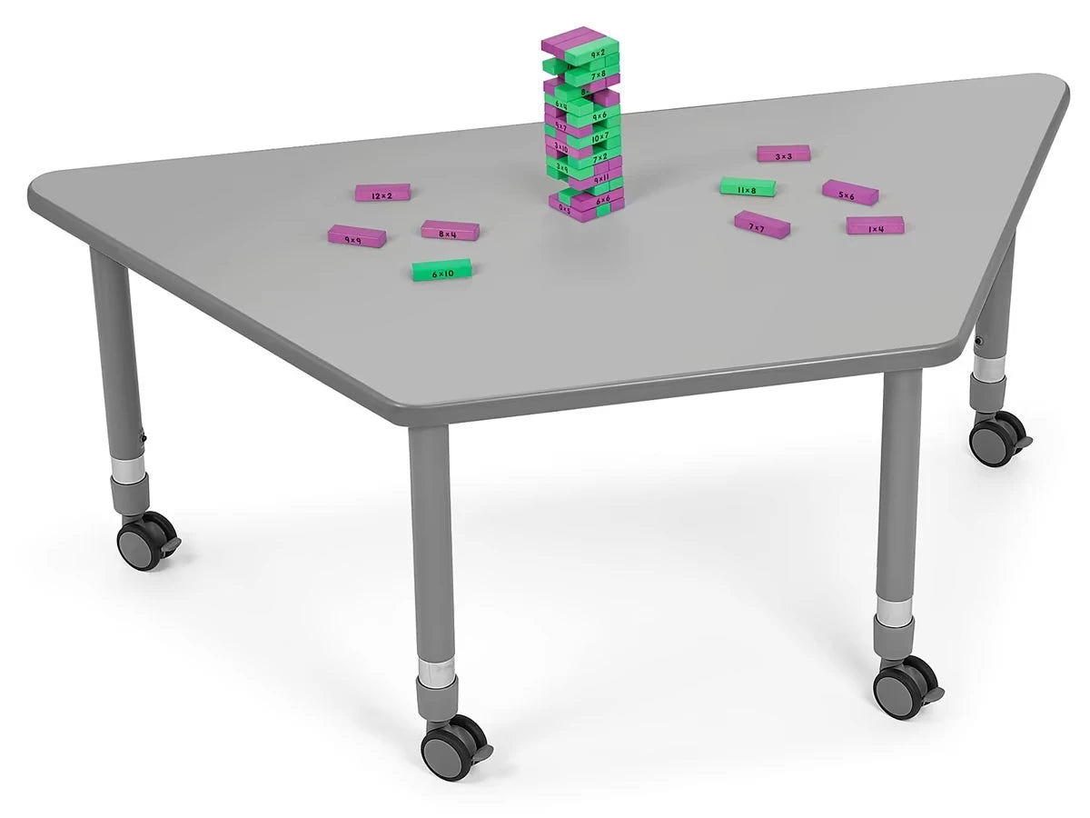 Flex-Space Mobile Trapezoid Table - Gray - US 4885