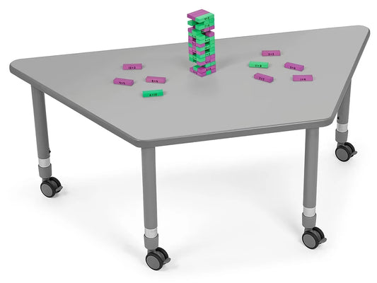 Flex-Space Mobile Trapezoid Table - Gray - US 4885