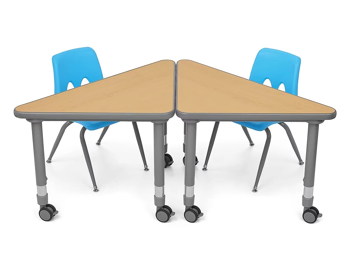Flex-Space Mobile Triangular Student Desk - Maple - US 3551