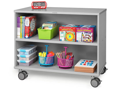 Flex-Space Mobile 2-Shelf All-Purpose Storage Unit - Gray - US 7512