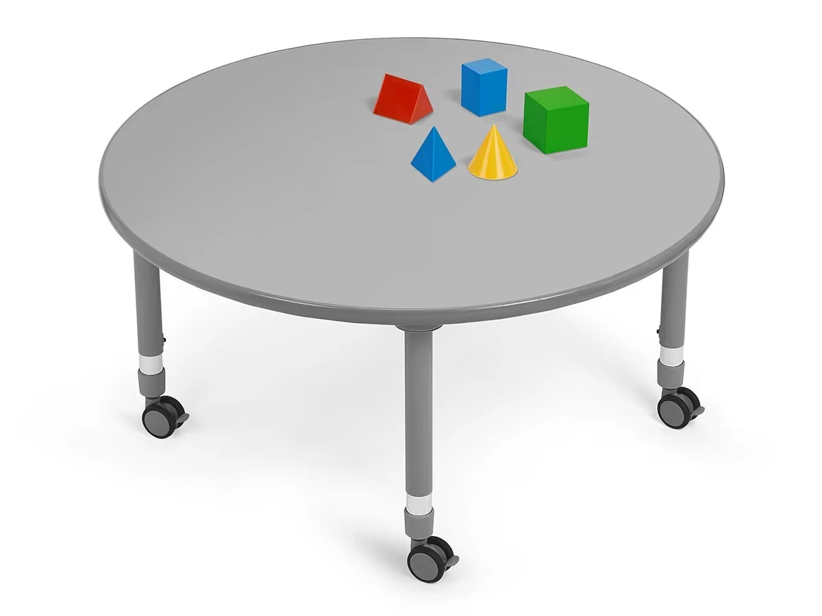 Flex-Space Mobile Round Tables - Gray - US 7635