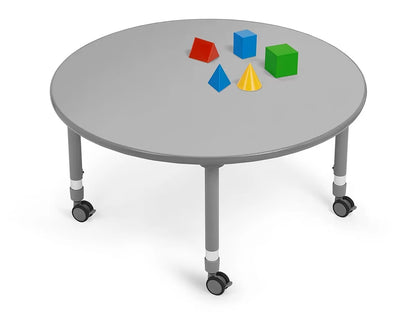 Flex-Space Mobile Round Tables - Gray - US 7635
