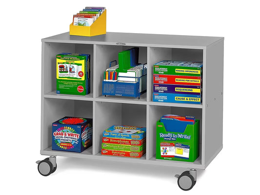 Flex-Space Mobile 6-Cubby Storage Unit - Gray - US 8237