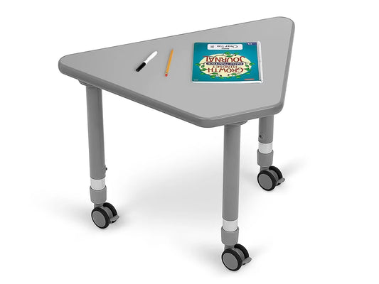 Flex-Space Mobile Wedge Student Desk - Gray - US 9565