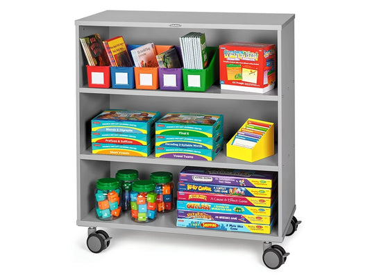 Flex-Space Mobile 3-Shelf All-Purpose Storage Unit - Gray - US 5771