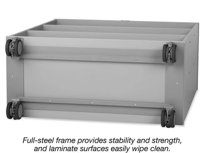 Flex-Space Mobile 3-Shelf All-Purpose Storage Unit - Gray - US 5771