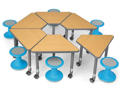 Flex-Space Wobble Chair & Wedge Desk Zone - US 8923