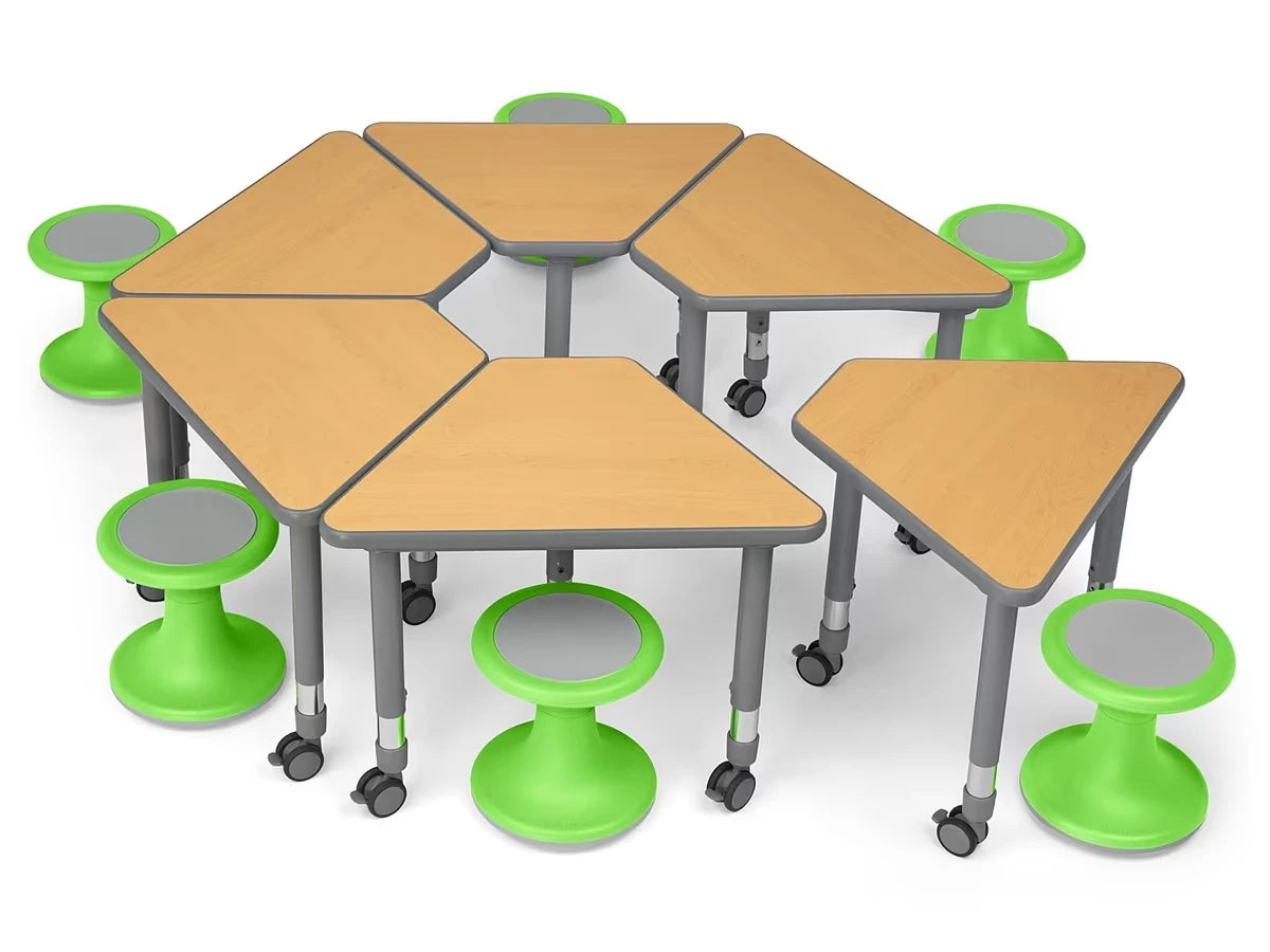 Flex-Space Wobble Chair & Wedge Desk Zone - US 8923