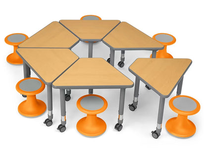 Flex-Space Wobble Chair & Wedge Desk Zone - US 8923